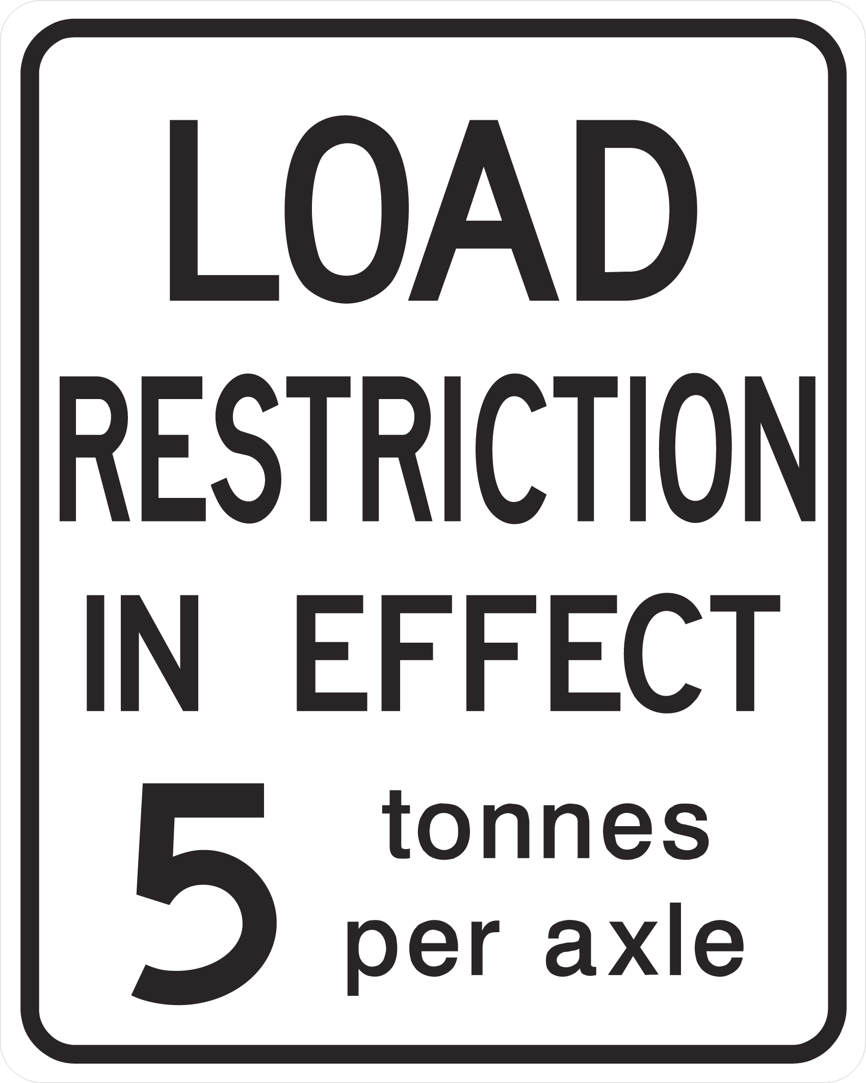 Regulatory Sign 60x75